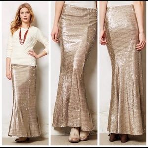 Anthropologie line and dot sirene sequined skirt